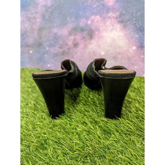 Bisou Bisou, Women's, Open Toe, Mule Heels Size US 7 M, Black Suede - Picture 4 of 10